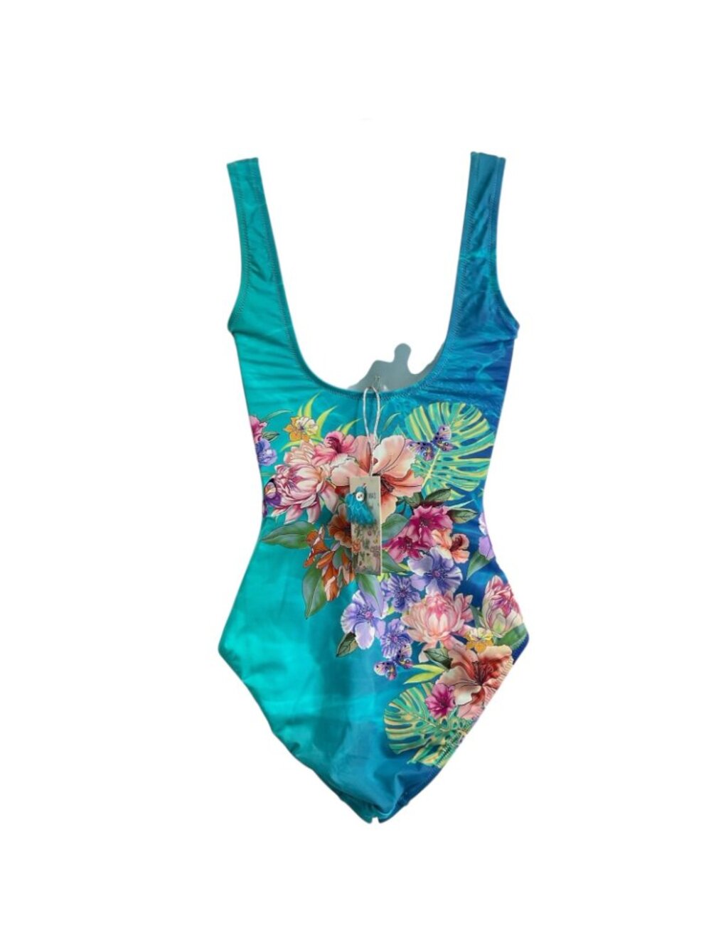 Johnny Was Swimsuit Women Sz XS Floral Square Neck One Piece Nwt $138 - Picture 4 of 11